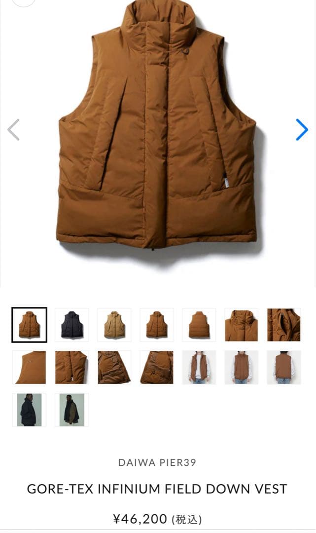 トップス daiwa pier39 GORE-TEX DOWN VEST