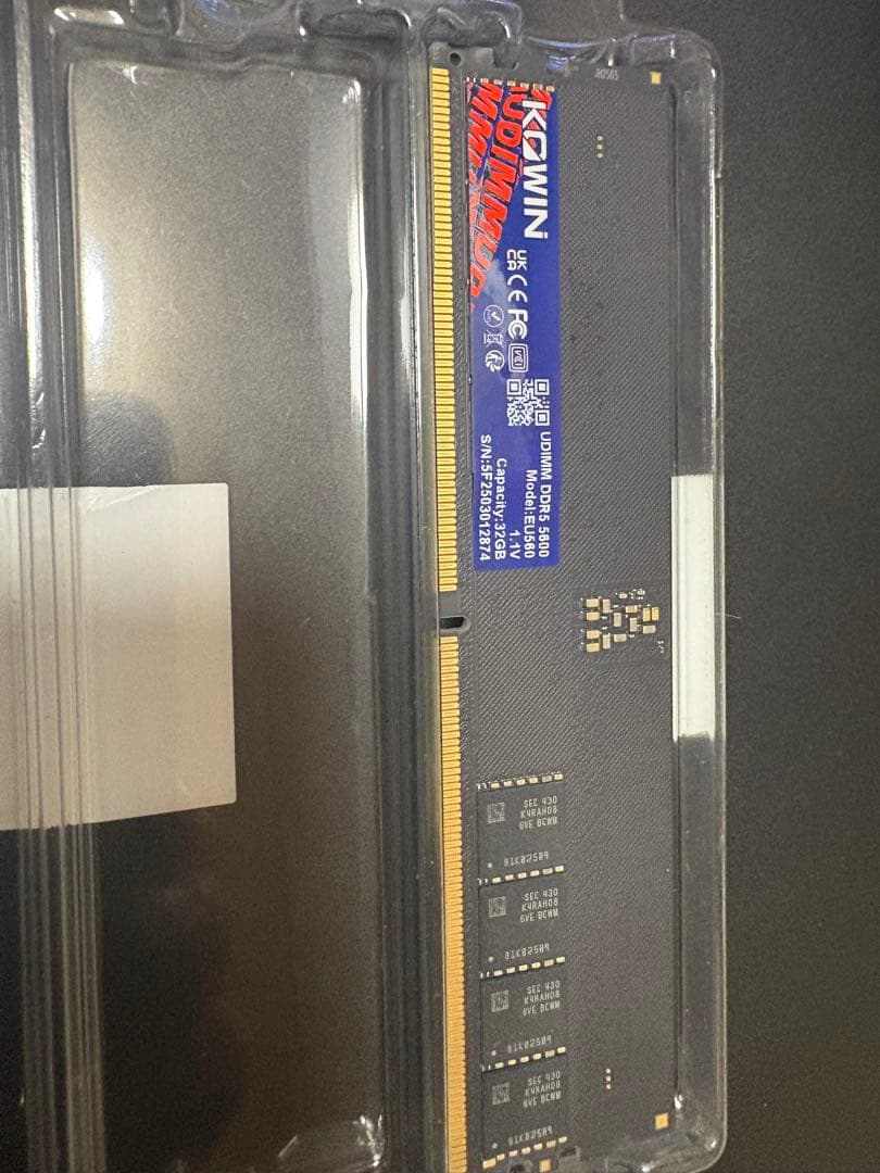 KOWIN DDR5 5600MHZ 32GB×1枚 PCメモリ