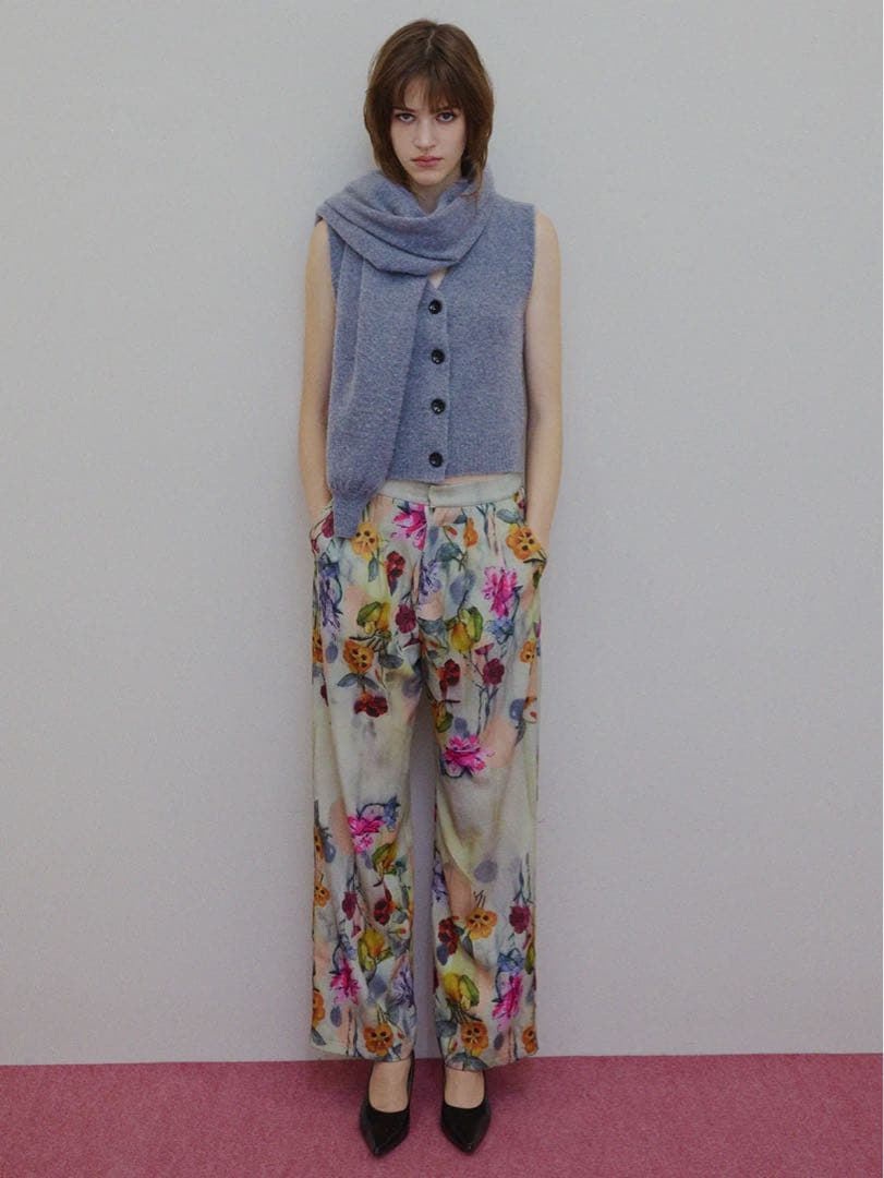 パンツ Ameri UND GRACE JACQUARD PRINT PANTS