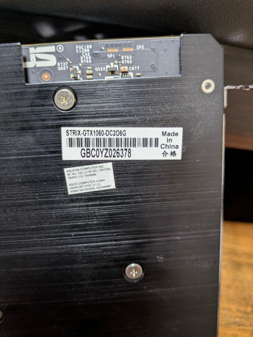 ASUS STRIX-GTX1060-DC2O6G グラフィックボード