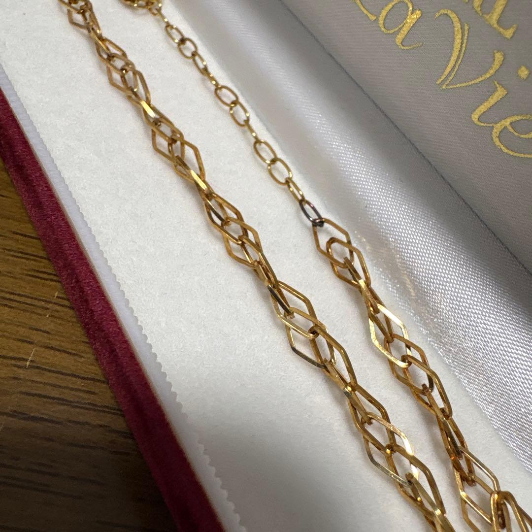 ままんれーぬ18Kチェーンネックレス 箱付き