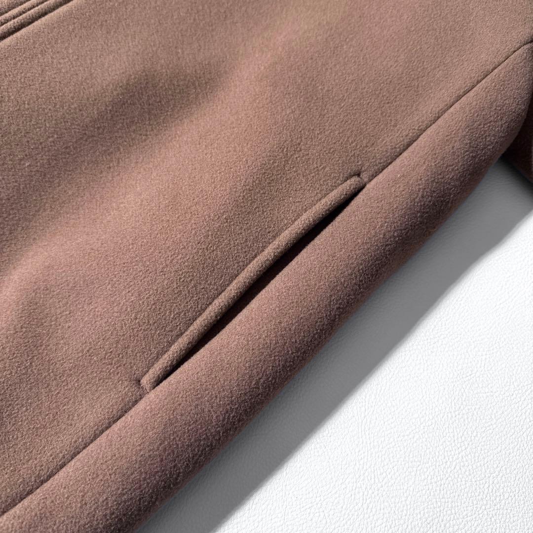 ノーブル 定番 MTRカラーレスジップショートコート ピンクブラウン