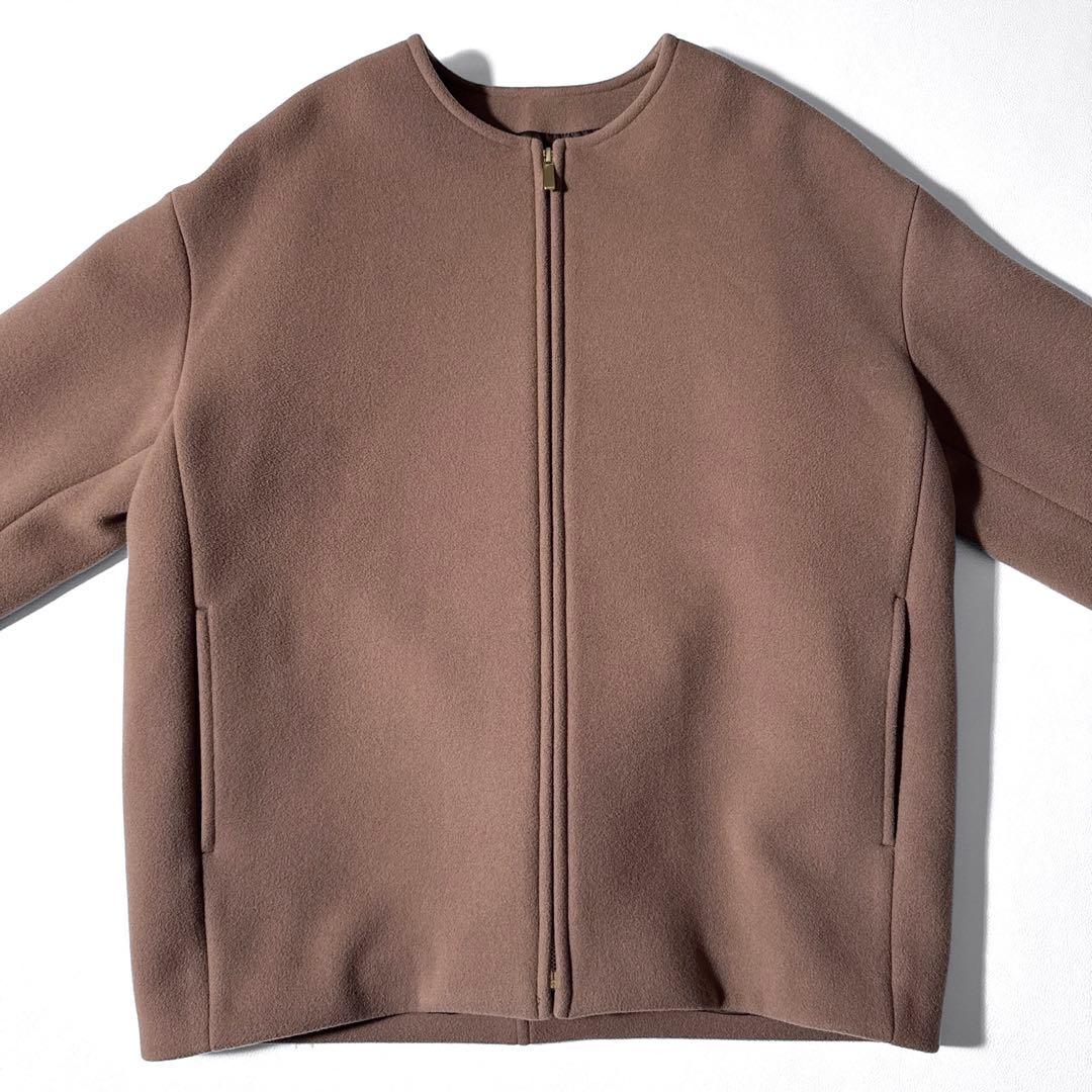 ノーブル 定番 MTRカラーレスジップショートコート ピンクブラウン