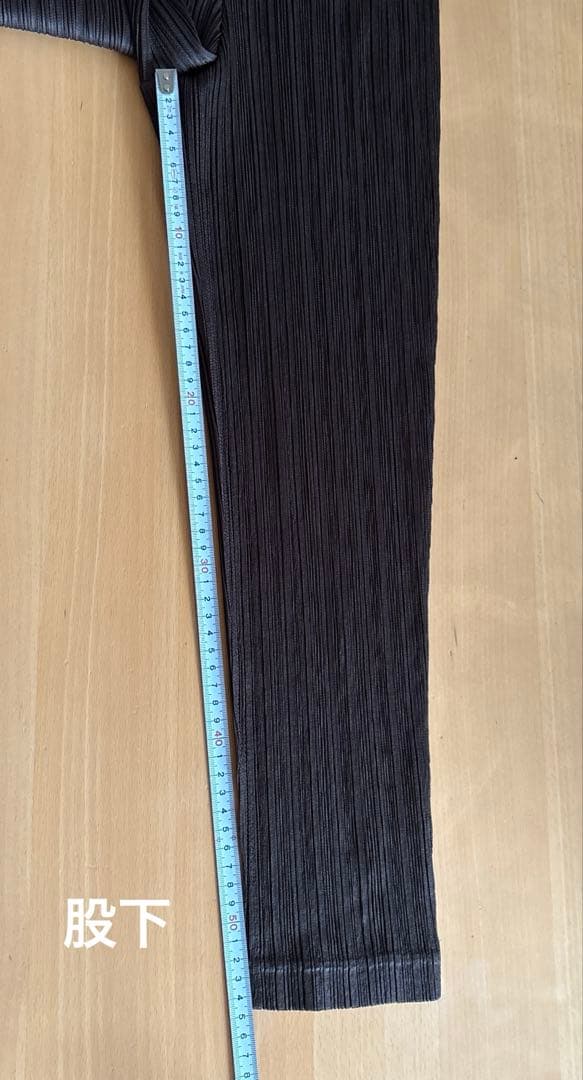 ISSEYMIYAKE プリーツプリーズ　クロップドパンツ　濃ブラウン　美品