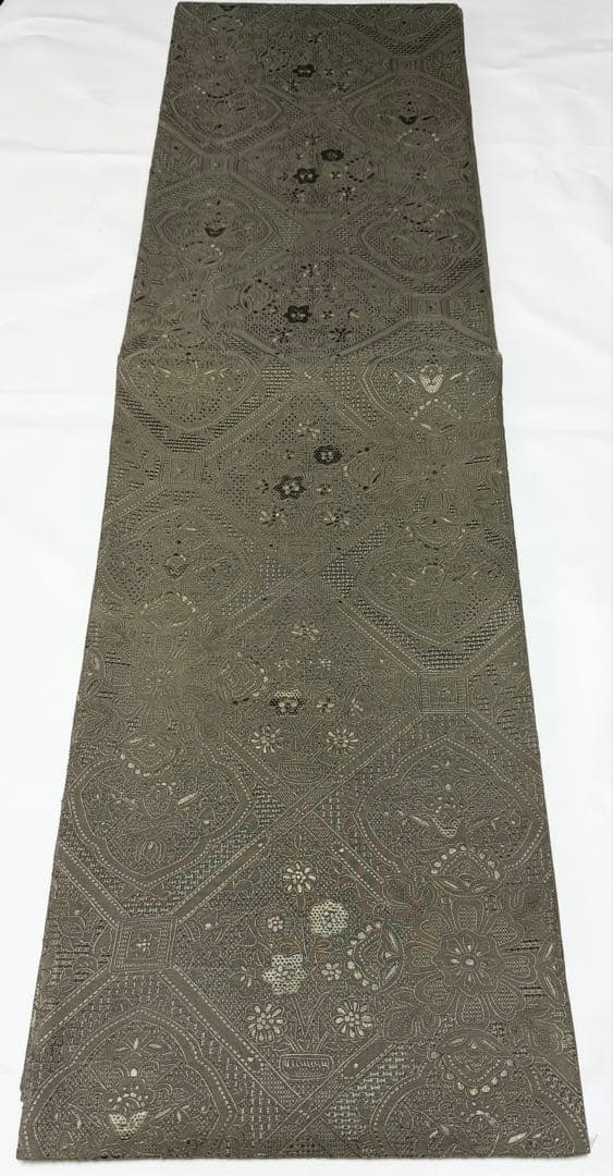 新品 高級 袋帯 正絹 全通柄 汕頭刺繍 スワトウ刺繍 中国刺繍 訪問着