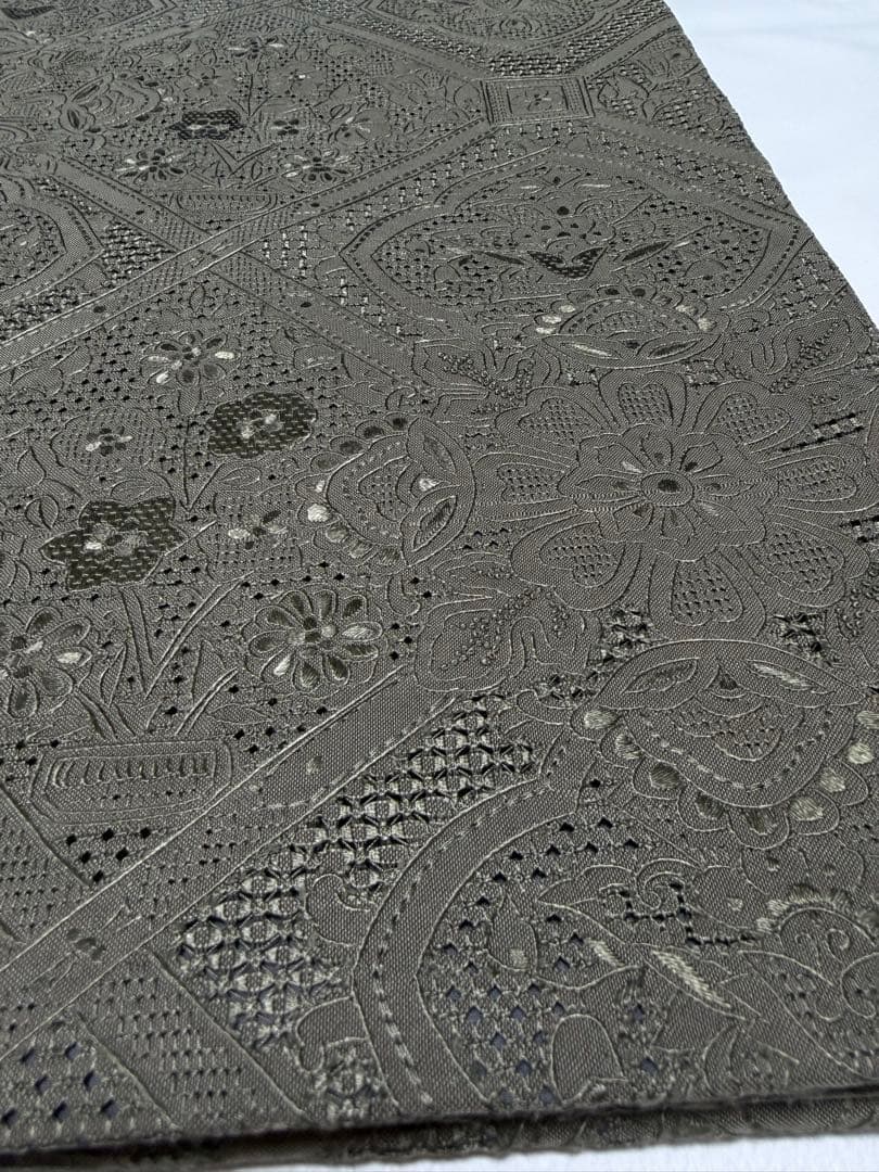 新品 高級 袋帯 正絹 全通柄 汕頭刺繍 スワトウ刺繍 中国刺繍 訪問着