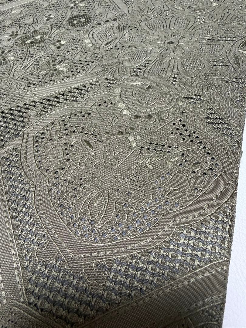 新品 高級 袋帯 正絹 全通柄 汕頭刺繍 スワトウ刺繍 中国刺繍 訪問着