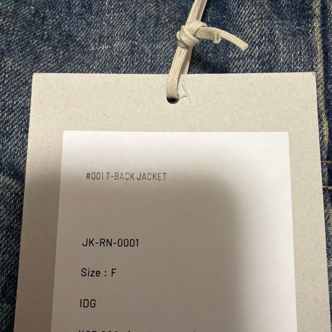 new manual #001 T-BACK DENIM JACKET 未使用