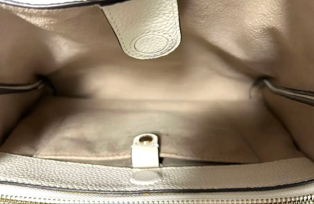 kate spade ホワイトレザー ショルダー ハンドバッグ ノットミディアム