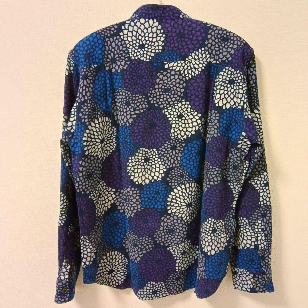 sou・sou 高島縮スタンドカラーシャツ・菊づくし夜来（よごろ） net限定品