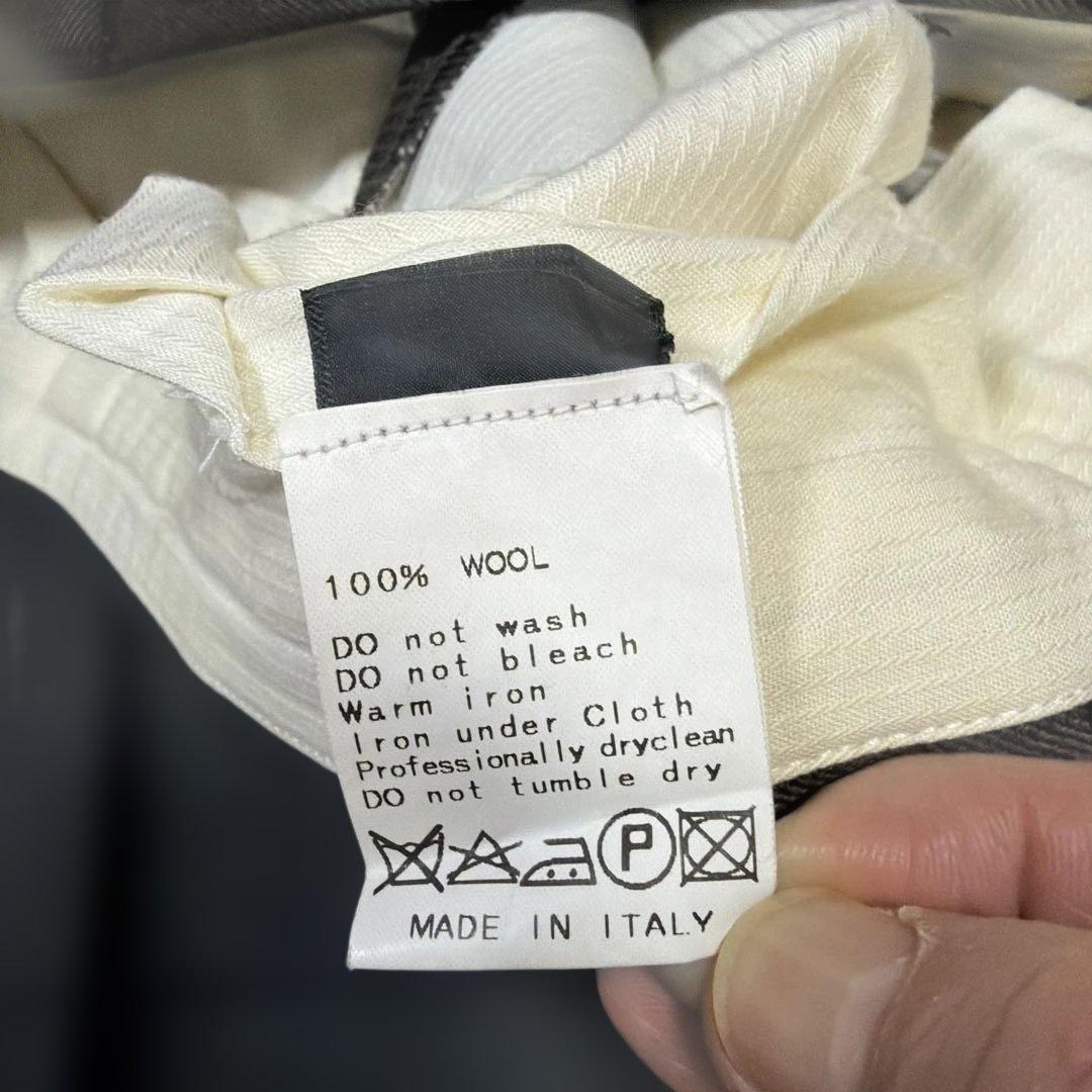 OTARO未使用イタリ製GTA×ビームスダークカーキ最高級毛スラックス50