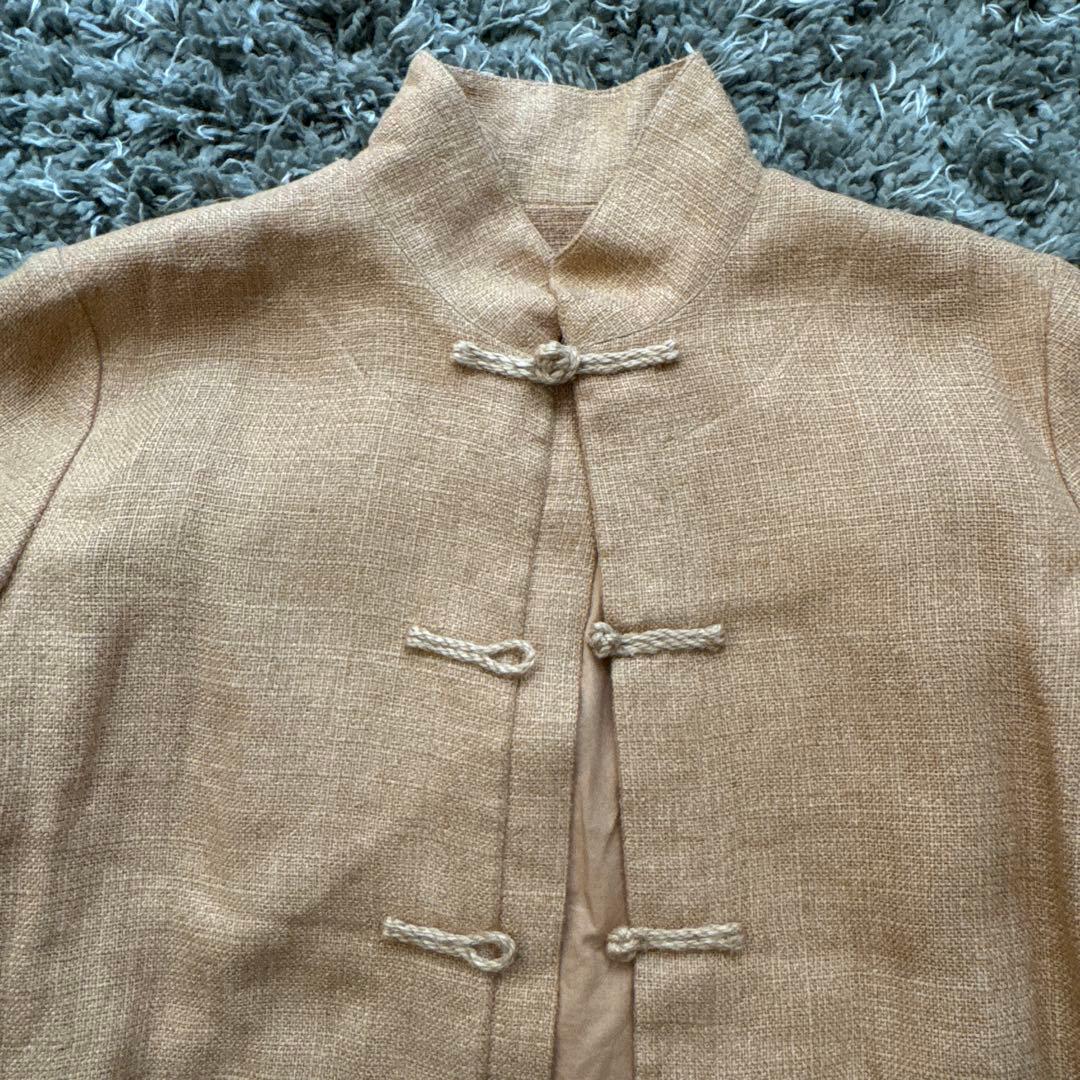 90s ラルフローレン　チャイナジャケット　リネン ヴィンテージ