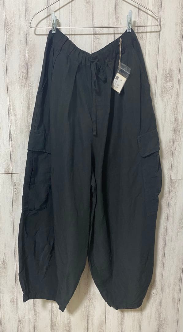 nest Robe コットンリネン石目 コクーンカーゴパンツ