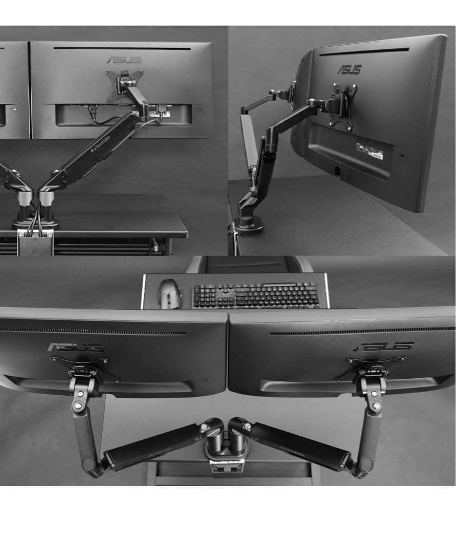 Bauhutte (バウヒュッテ) スリム モニターアーム デュアル