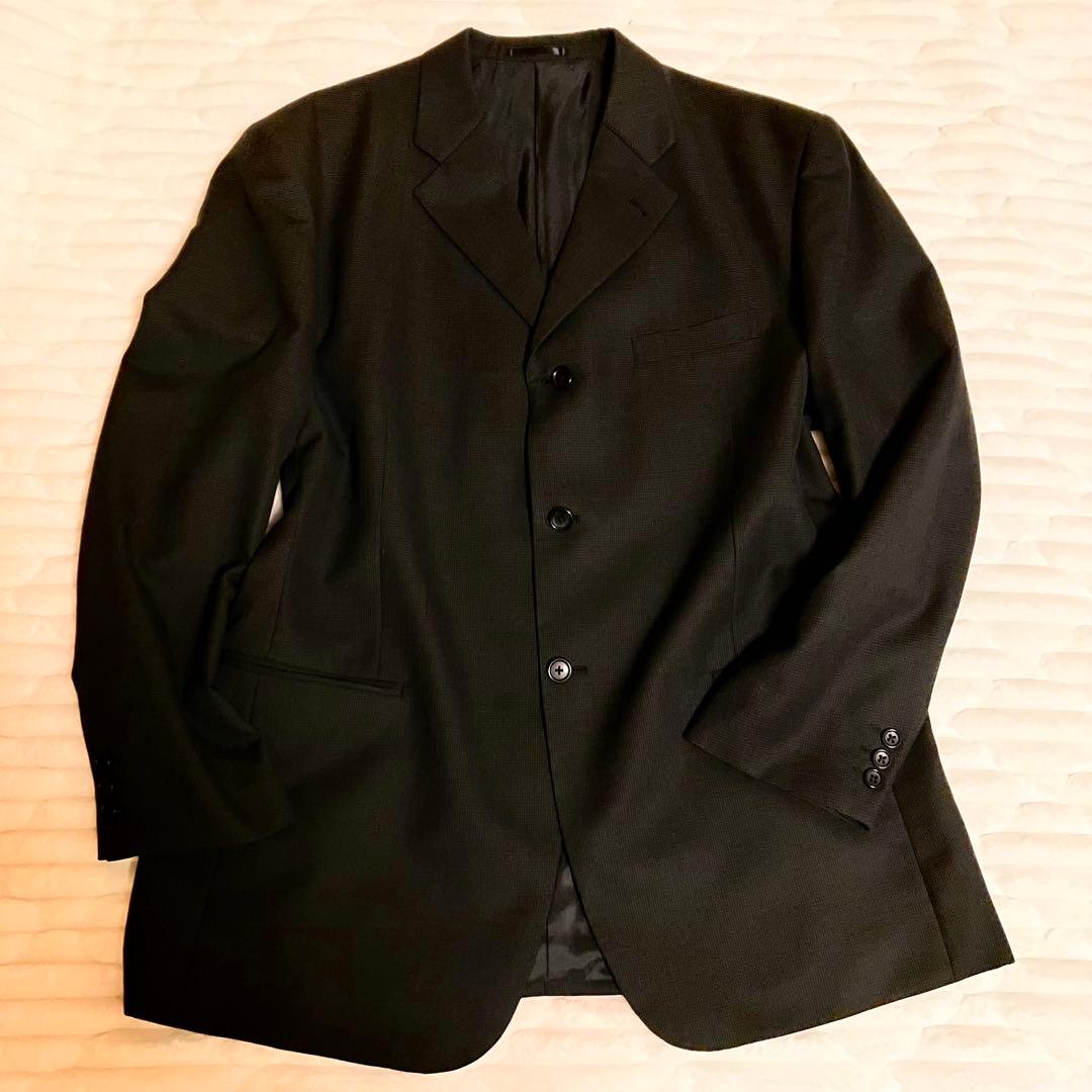 美品 BE7 ビジネススーツ 3ピース ブラック 大きいサイズ ウール ベスト