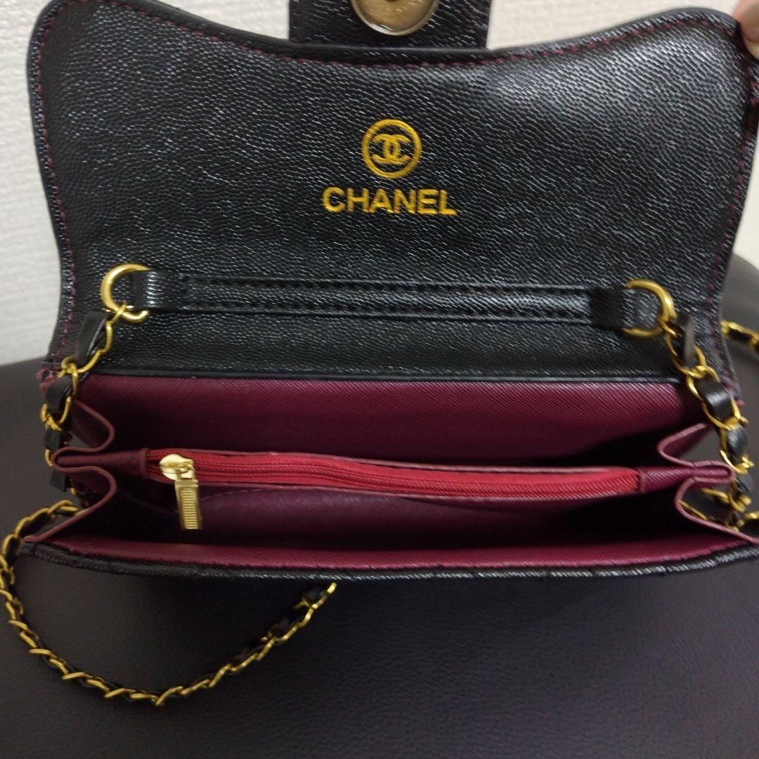 に*ん様 チェーンウォレット　キルティング　長財布　ノベルティ