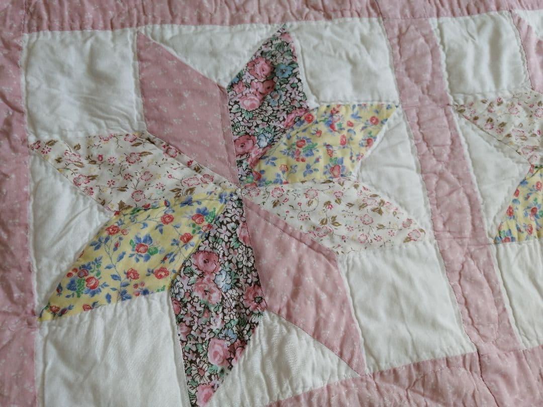 パッチワーク　ベッドカバー　マルチカバー