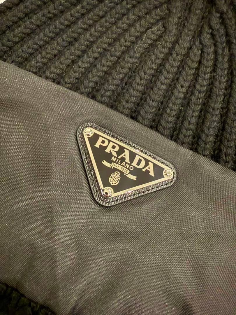 PRADA プラダ　Re-Nylon ギャバジンxウール キャップ M