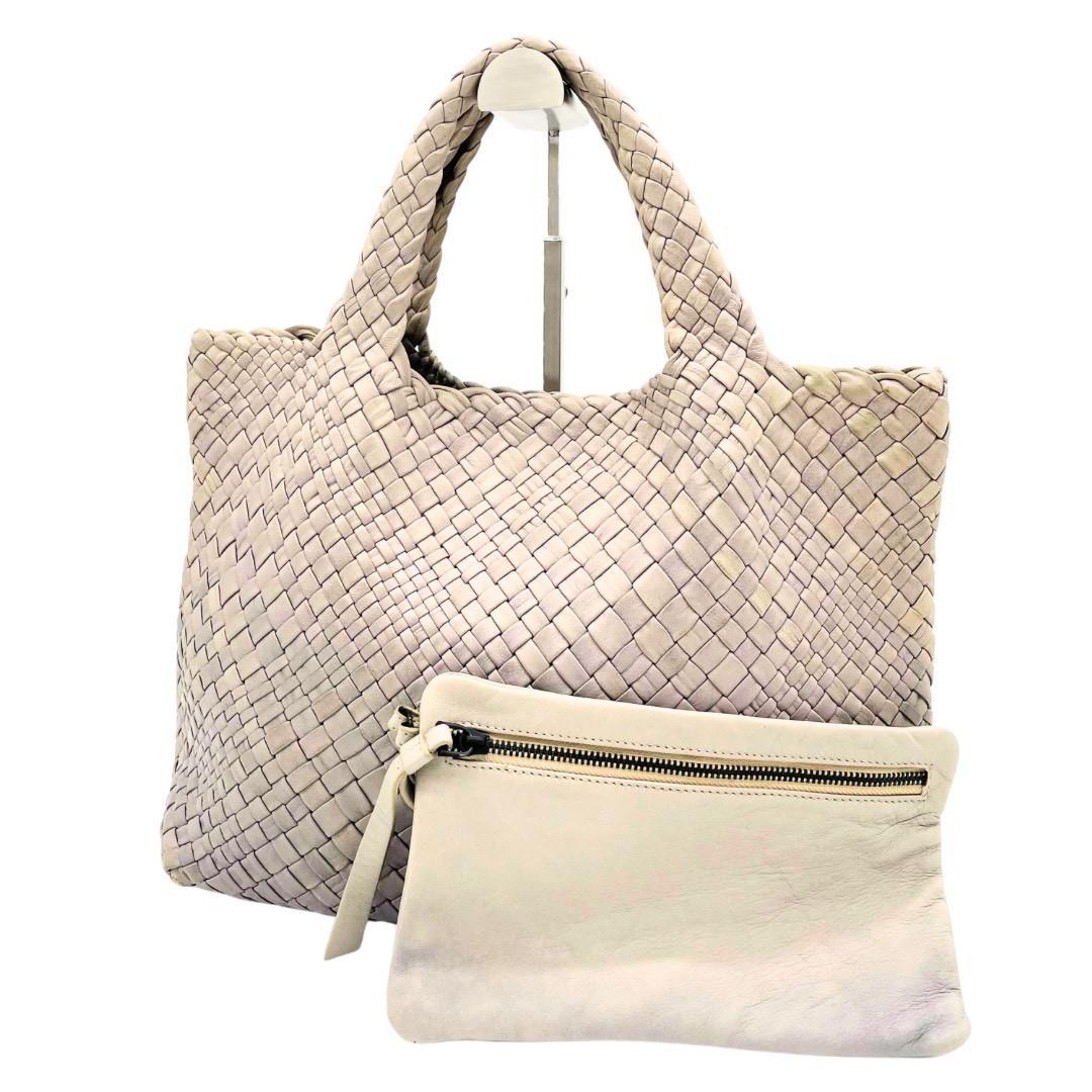 FALORNI ファロルニ 編み込みトートバッグ ベージュ