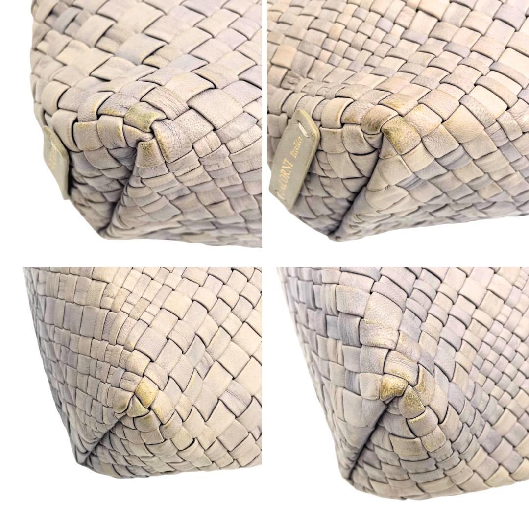 FALORNI ファロルニ 編み込みトートバッグ ベージュ