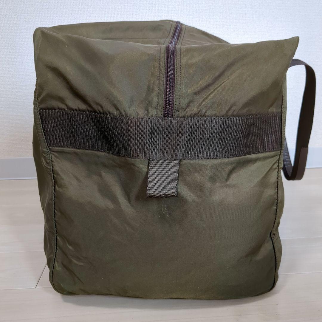 PRADA ボストンバッグ 三角ロゴ テスートナイロン カーキ 希少色 鍵付き