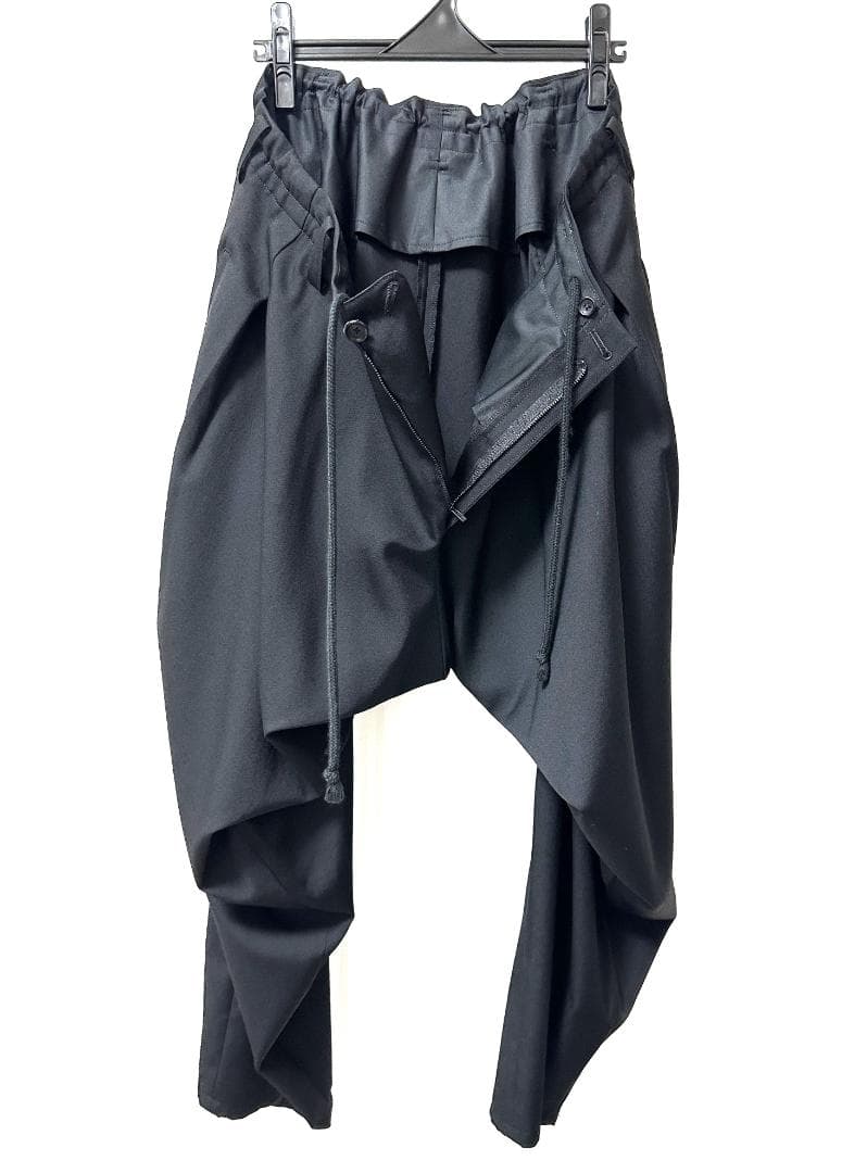 ✨極美品✨ ヨウジヤマモト プールオム 23AW シワギャバ 内股ドレープパンツ
