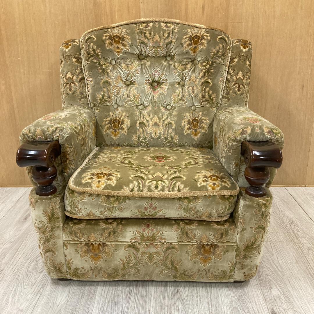 【オールドカリモク】金華山　1人掛けソファ　アームチェア　ヴィンテージ