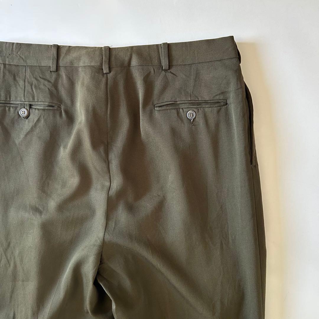 90s Ralph Lauren USA製 ウールギャバジン2タック スラックス