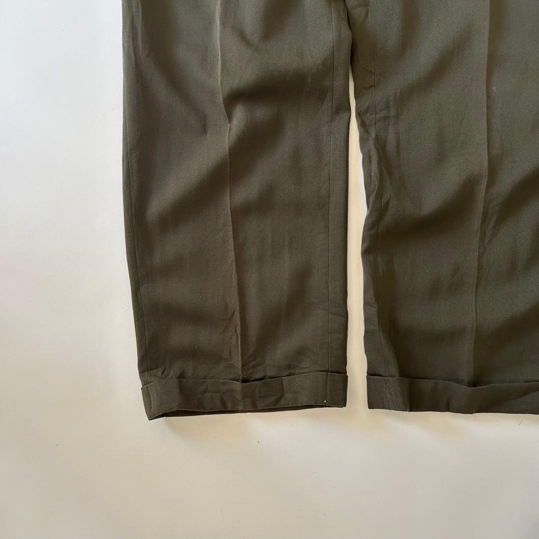 90s Ralph Lauren USA製 ウールギャバジン2タック スラックス