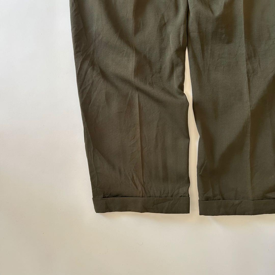 90s Ralph Lauren USA製 ウールギャバジン2タック スラックス