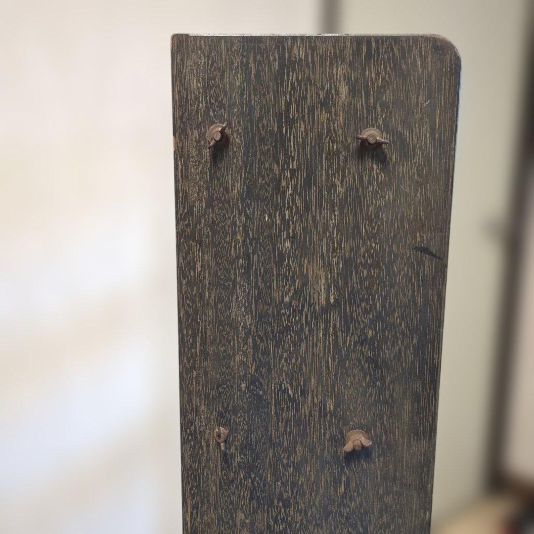 アンティークダークグリーン木製5段本棚　オープンラック