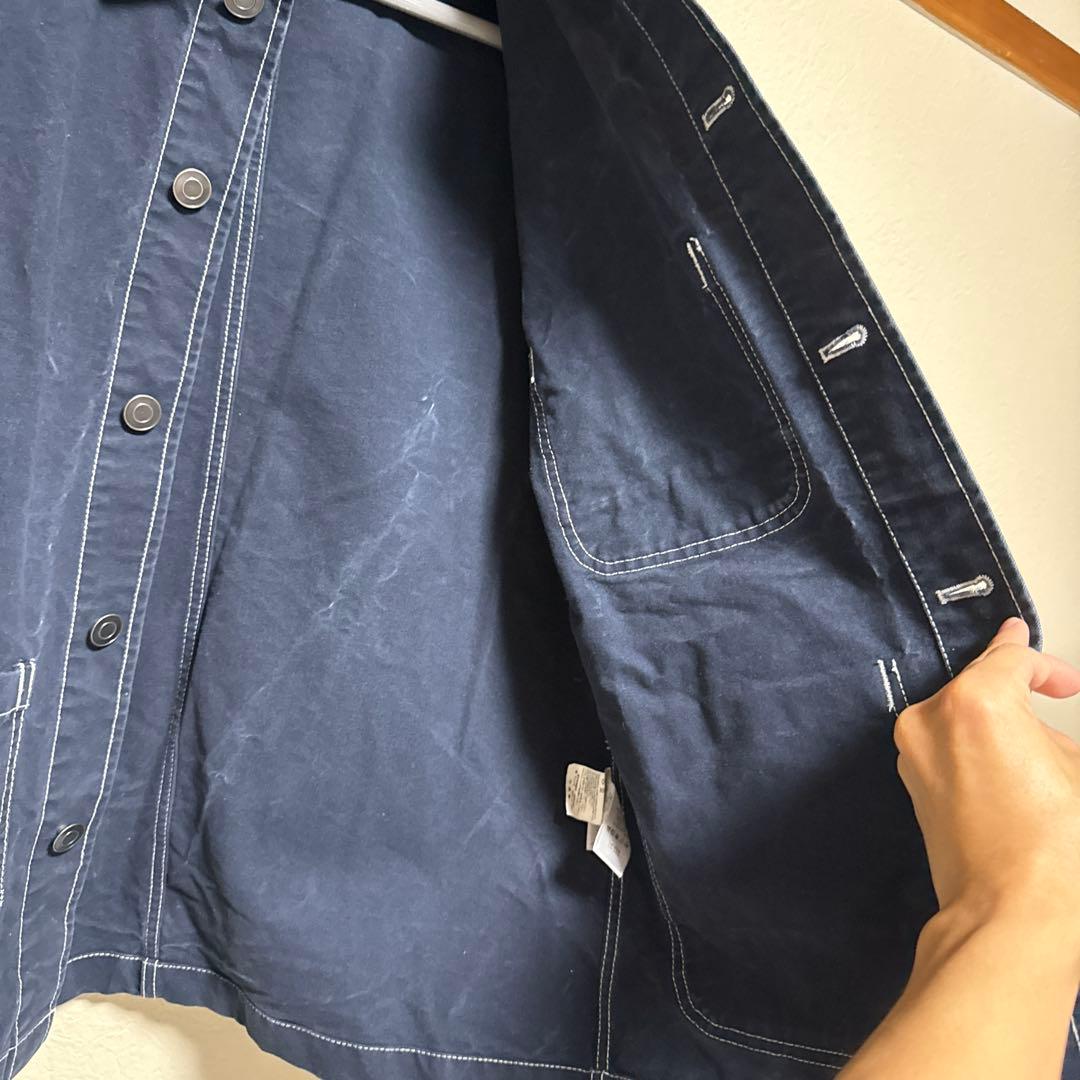 ステューシー 刺繍ロゴ ブラッシュド モールスキンチョアジャケット　カバーオール