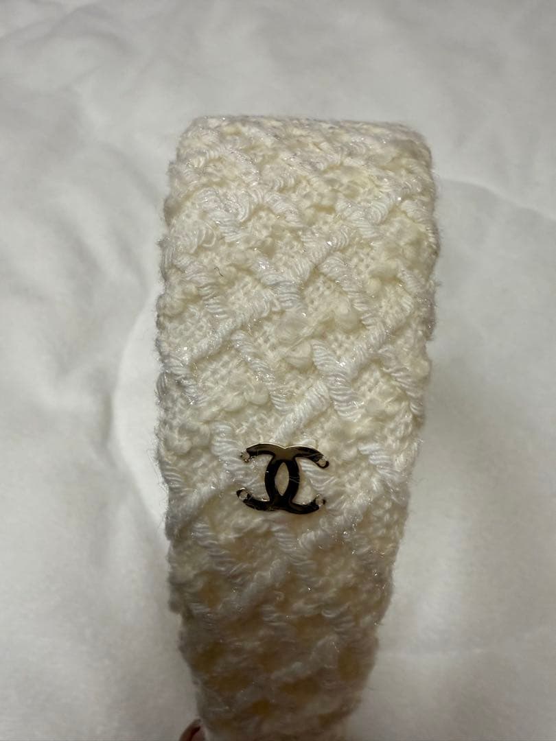 シャネル CHANEL カチューシャ エクリュ ツイード