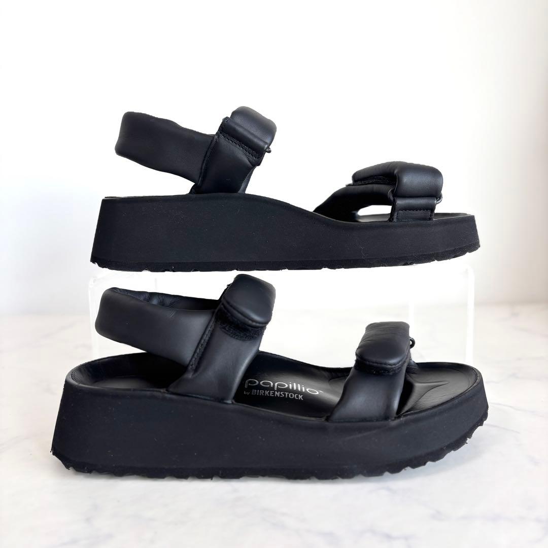 美品 ビルケンシュトック 37 パピリオ セダ サンダル ブラック