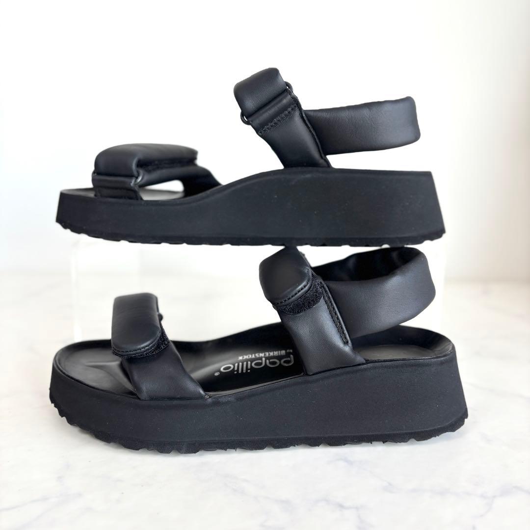 美品 ビルケンシュトック 37 パピリオ セダ サンダル ブラック