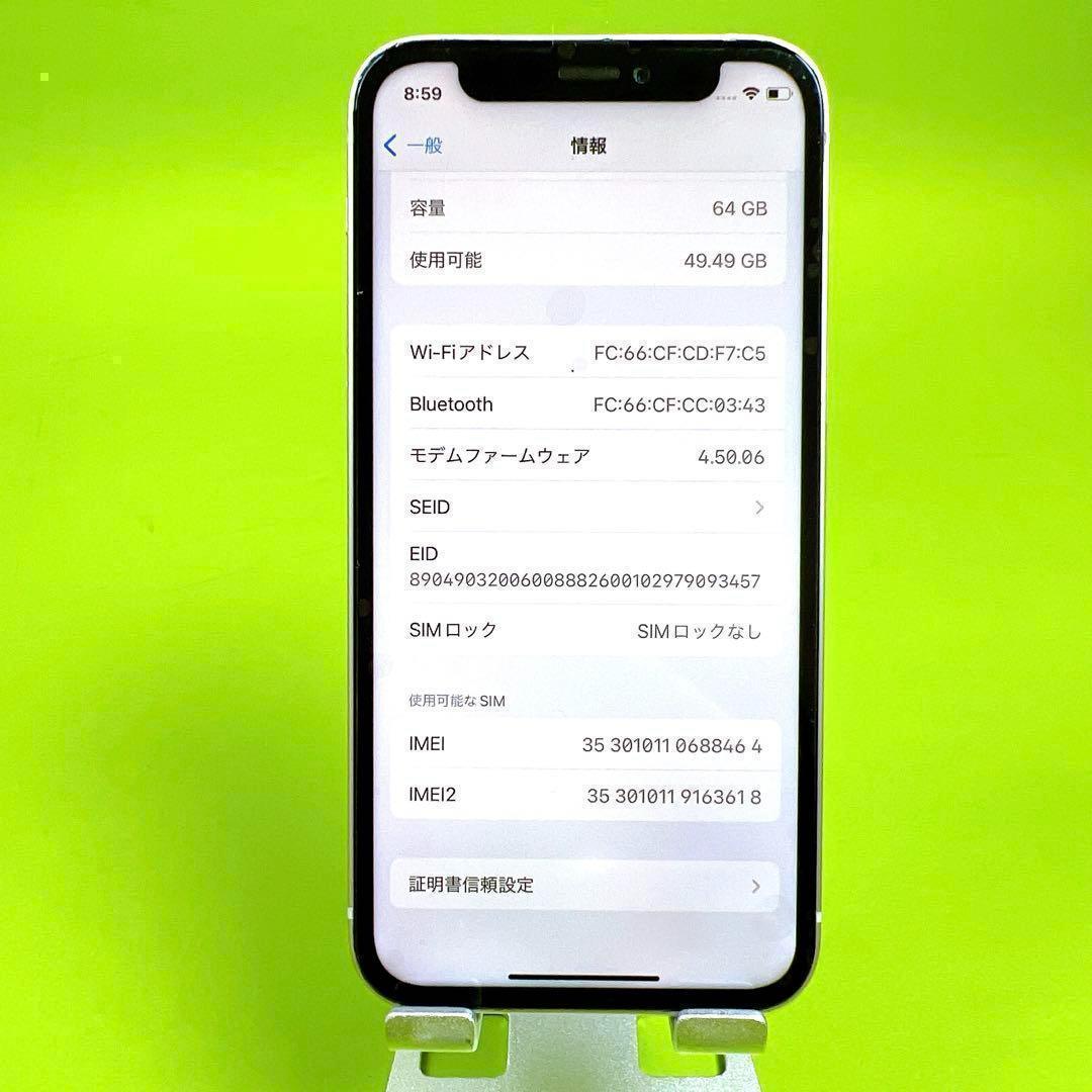 119⭐️iPhone12mini SIMフリー64GB 本体100% 液晶新品
