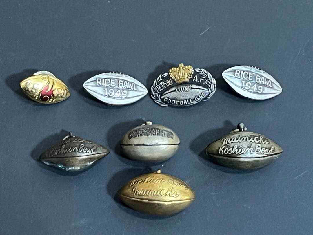『激レア』戦後アメフト記念バッジセット RICE BOWL1949 (初期大会)
