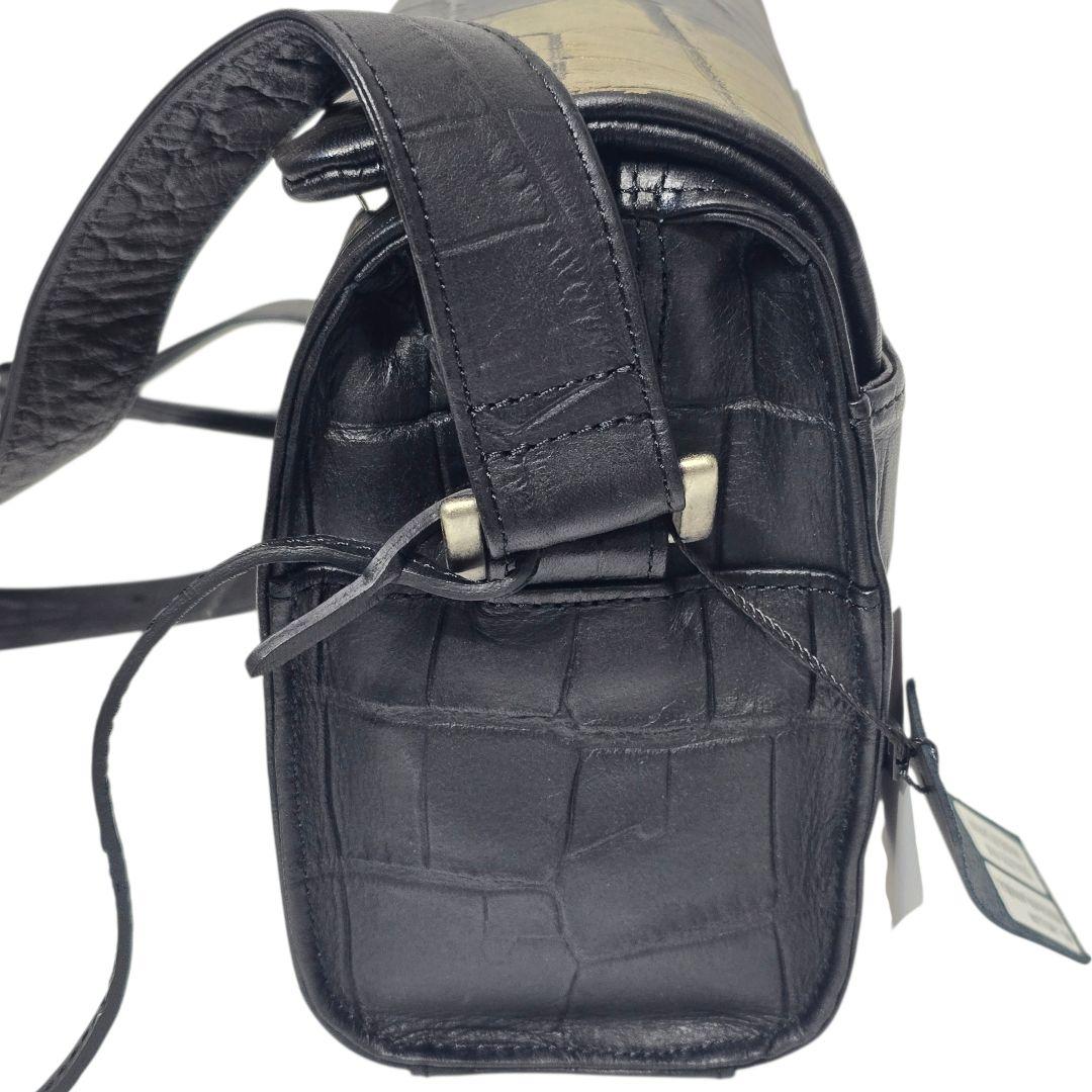 M.U.L クロコ型押し レザー ショルダーバッグ Y2K 日本製