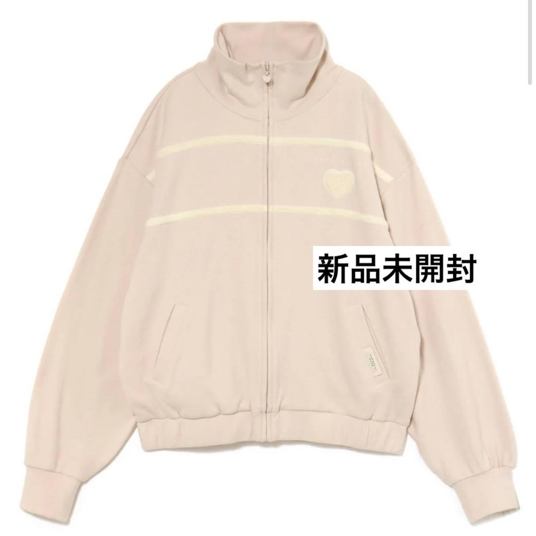 トップス Milky pile heart zip tops