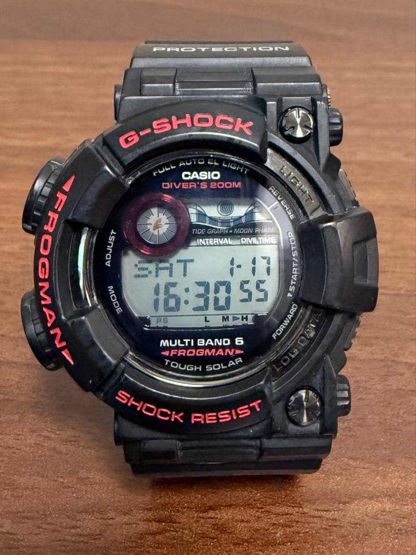 カシオ ジーショック　フロッグマン　黒　赤　GWF-1000RD-4JF