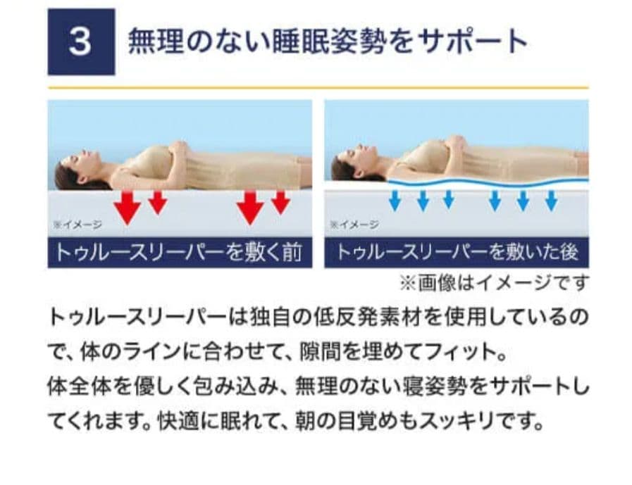 新品未開封トゥルースリーパー　シングル + カバー 低反発マットレス
