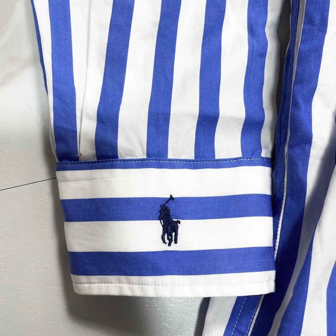 現行 QR付✨ラルフローレン ベルテッドストライプコットンシャツドレス 2023