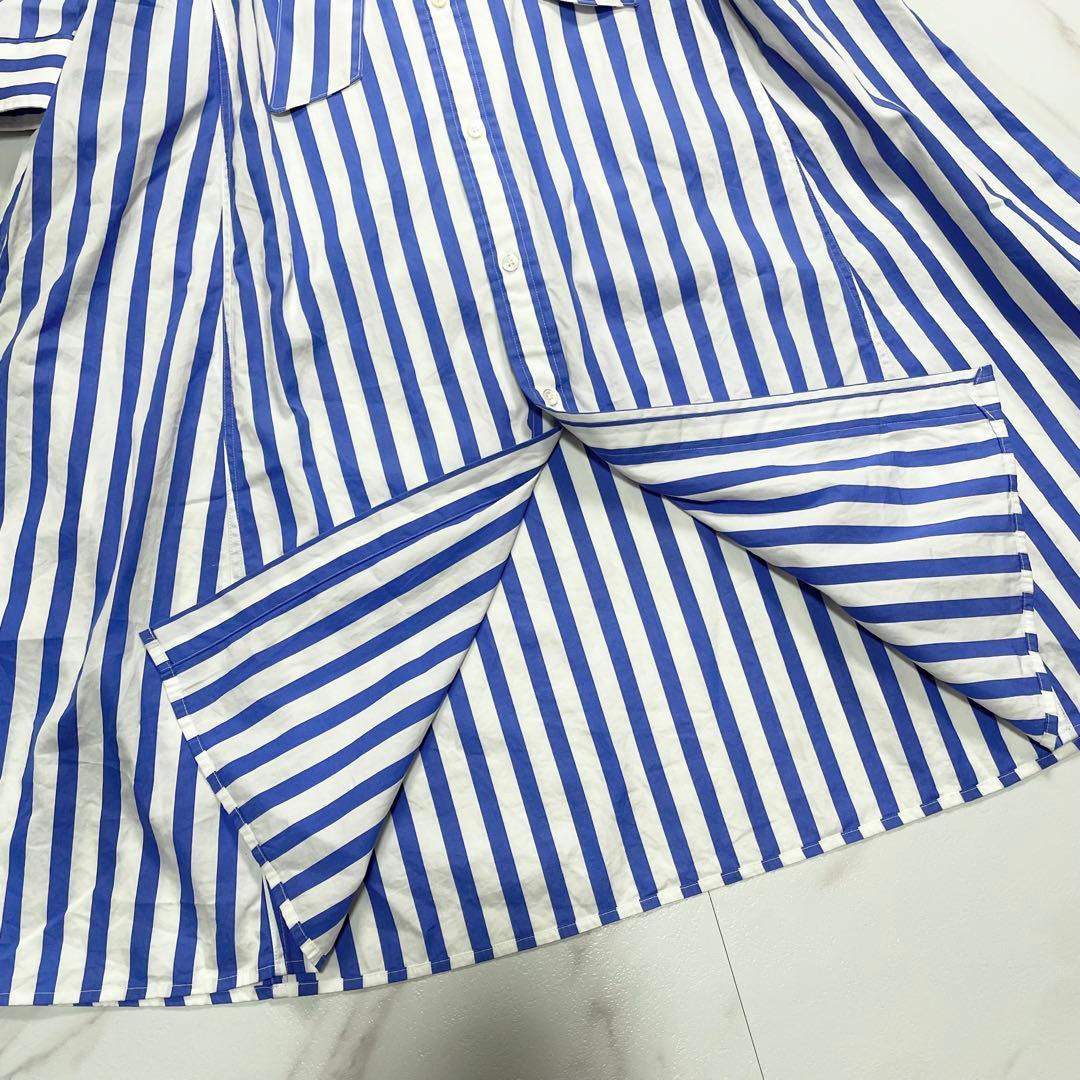 現行 QR付✨ラルフローレン ベルテッドストライプコットンシャツドレス 2023