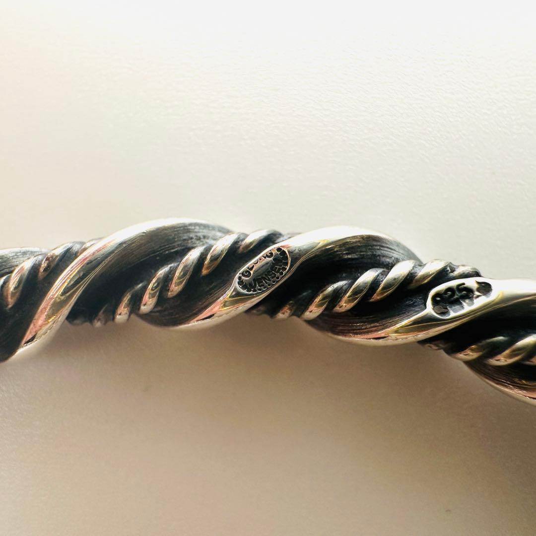   17A ツイスト　シルバー　バングル　925S ロープ