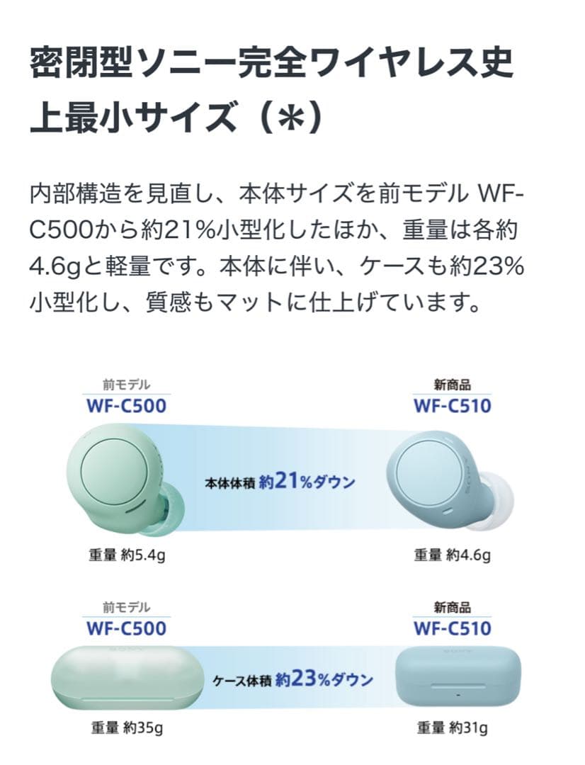 ★SONY★WF-C510 ブラック ワイヤレスイヤホン