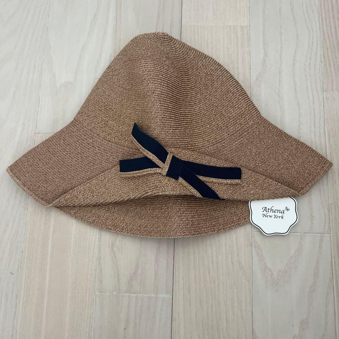 新品　未使用　アシーナニューヨーク　ラフィアハット  マディソン