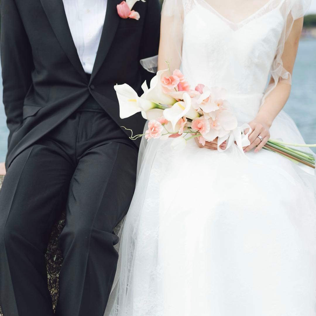 moay flower アーティシャルフラワー ブーケ 造花【ブートニア付き】