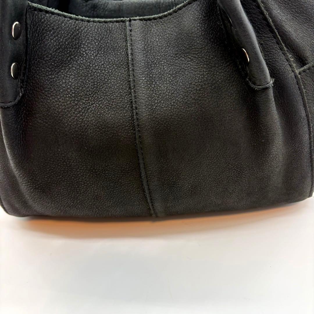 TRES y2k 00s 海外ガール 本革 スタッズ ショルダー バッグ　黒