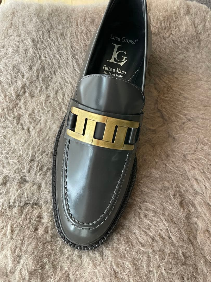 Luca Grossi グレー ローファー新品未使用品