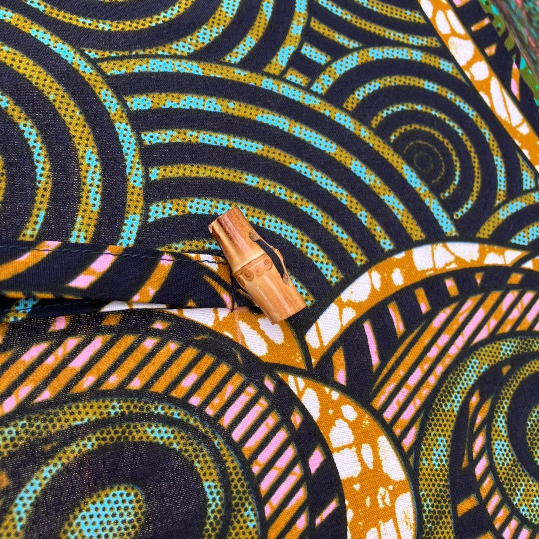 ハンドメイド　パッチワークアフリカ生地　パッチワーク　日傘(大)